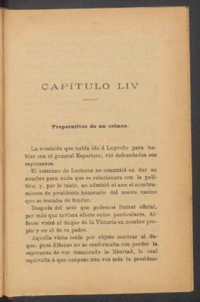 Capítulo LIV - Preparativos de un crimen.