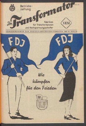 TRO-Betriebszeitung 'Der Transformator'; Sondernummer/1950 (Mai 1950)