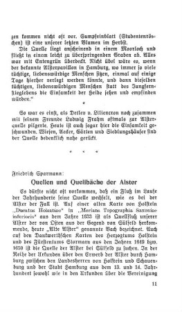 Quellen und Quellbäche der Alster