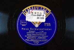 Neue Soldatenlieder : (Potpourri); 1. Teil; Landknechts- und Bauern-Lieder