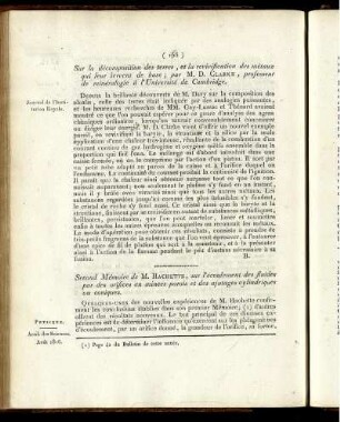 Sur la décomposition des terres, et la revivification des métaux qui leur servent de base;