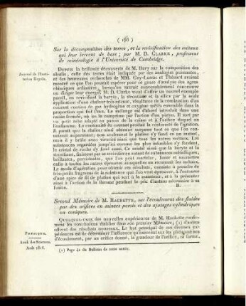 Sur la décomposition des terres, et la revivification des métaux qui leur servent de base;