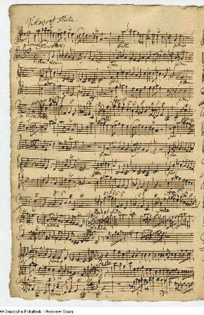 Seite 6 der Partitur: Gavotte, Beginn Sonate