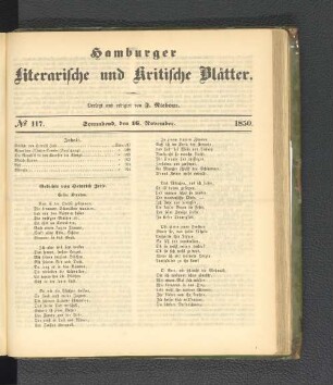 No. 117. 16. November 1850