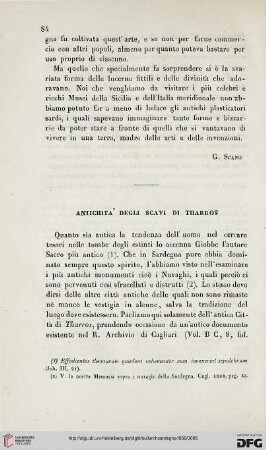 Antichità degli scavi di Tharros