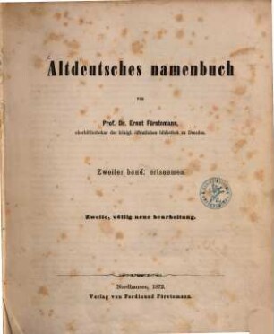 Altdeutsches Namenbuch. 2, Ortsnamen