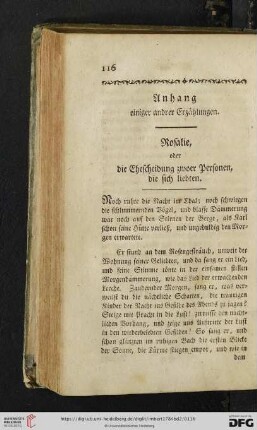 Anhang einiger andrer Erzählungen