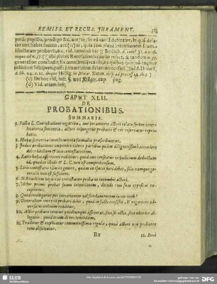 Caput XLII. De Probationibus