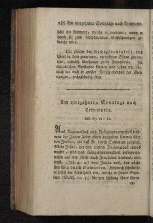 Am vierzehnten Sonntage nach Trinitatis.