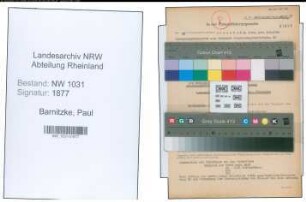 Entnazifizierung Paul Barnitzke , geb. 09.06.1910 (Vermessungsinspektor)