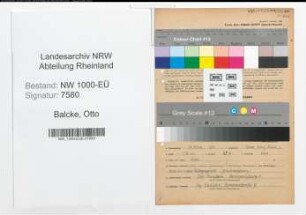 Entnazifizierung Otto Balcke, geb. 22.03.1894 (Lehrer)