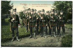 Freiberg. Königlich Sächsisches I. Jäger-Bataillon Nr.12 - Einrückende Schießabteilung