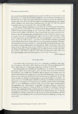 Rezensionen und Hinweise: Kirchengeschichte