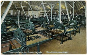 Maschinenfabrik Karl Krause, Leipzig : Steindruckpressenlager