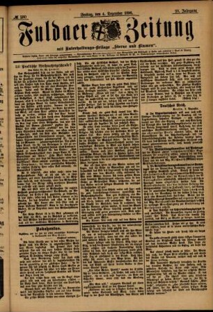 Ausgabe vom Freitag, den 04. Dezember 1896.