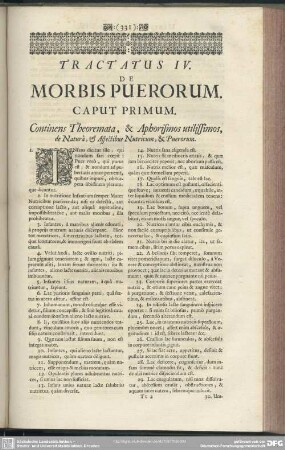 Tractatus Quartus. De Morbis Puerorum