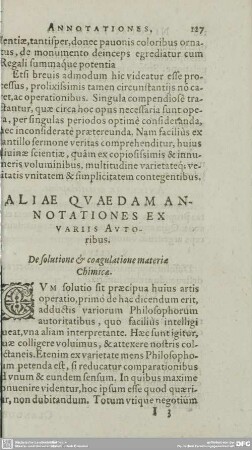 ALIAE QVAEDAM ANNOTATIONES EX VARIIS AVTOribus.