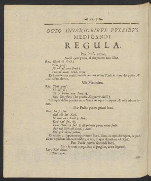 Octo Interioribus Pulsibus Medicandi Regula.
