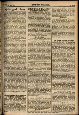 Zweite Ausgabe vom Samstag, den 27. März 1937.