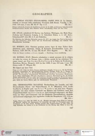 Geographie (nr. 229 - 239)