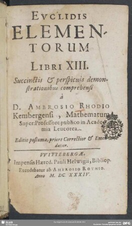 Euklidis Elementorum libri XIII