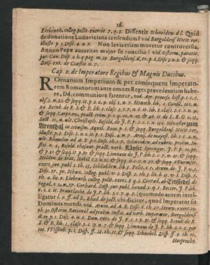 Cap. 2. de Imperatore Regibus & Magnis Ducibus.