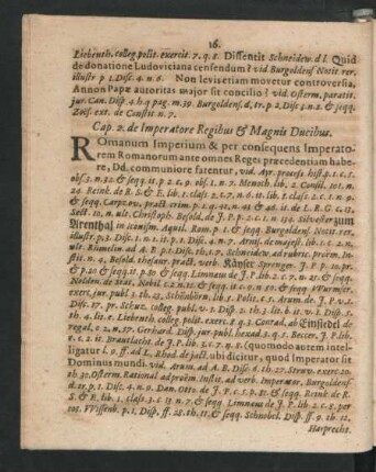 Cap. 2. de Imperatore Regibus & Magnis Ducibus.