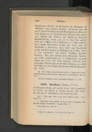 4175. Volckmar (Caspar, J. U. L.)