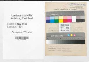 Entnazifizierung Wilhelm Stroecker , geb. 03.09.1895 (Friseur)