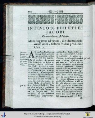 In festo SS. Philippi et Jacobi