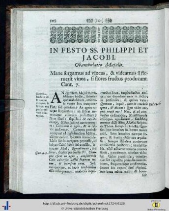 In festo SS. Philippi et Jacobi