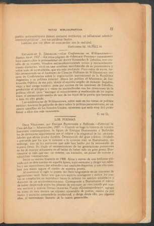 Estanislao S. Zeballos: "Las Conferencias en Williamstown", Buenos Aires, 1927