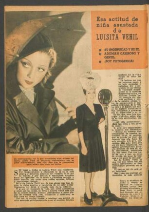 Esa actitud de niña asustada de Luisita Vehil