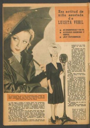 Esa actitud de niña asustada de Luisita Vehil