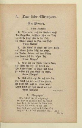A. Das liebe Elternhaus