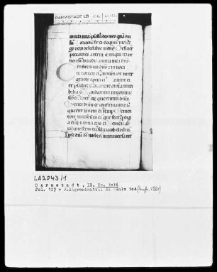 Psalterium — Initiale C, Folio 123 verso