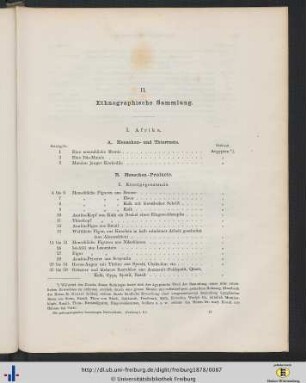 II. Ethnographische Sammlung.