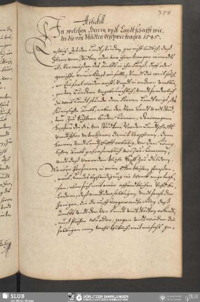 Artickell, In welchen Herren vndt Landtschafft wieder die von Städten beschwer tragen 1545