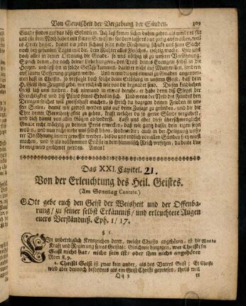 309-332, Das XXI. Capitel