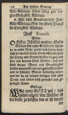 [Am sechsten Sontag nach Ostern]