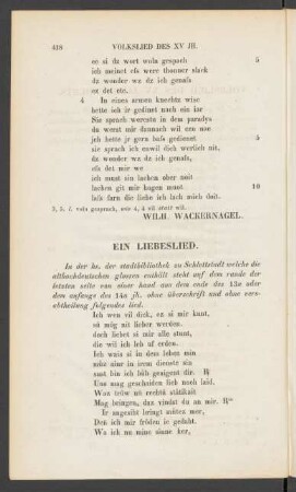 Ein Liebeslied.