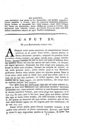Caput XV. De lacu Blentinensi, ejusque limo.