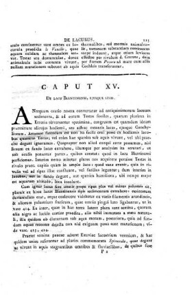 Caput XV. De lacu Blentinensi, ejusque limo.