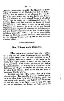 Von Albany nach Syracuse