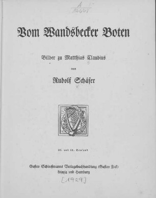 Vom Wandsbecker Boten