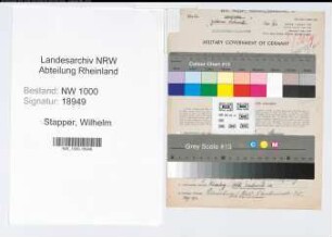 Entnazifizierung Wilhelm Stapper, geb. 28.06.1895 (Kaufm.Angest.)
