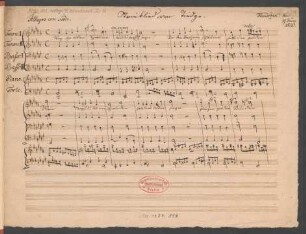 Trinklied; Coro maschile, pf; H-Dur