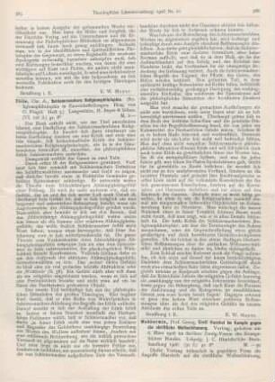 585-586 [Rezension] Thilo, Chr. A., Schleiermachers Religionsphilosophie