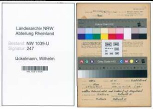 Entnazifizierung Wilhelm Uckelmann , geb. 27.03.1912 (Telefonist)