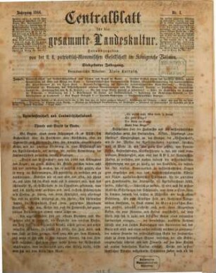 Centralblatt für die gesammte Landeskultur. 17. 1866